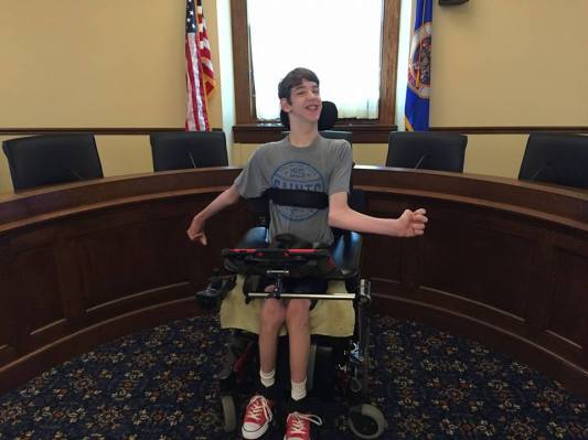 Justin in MN Senate Hearing Room