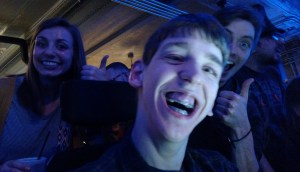 Justin with woman and man all smiling