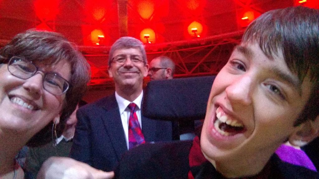 Selfie with Justin, mom and dad