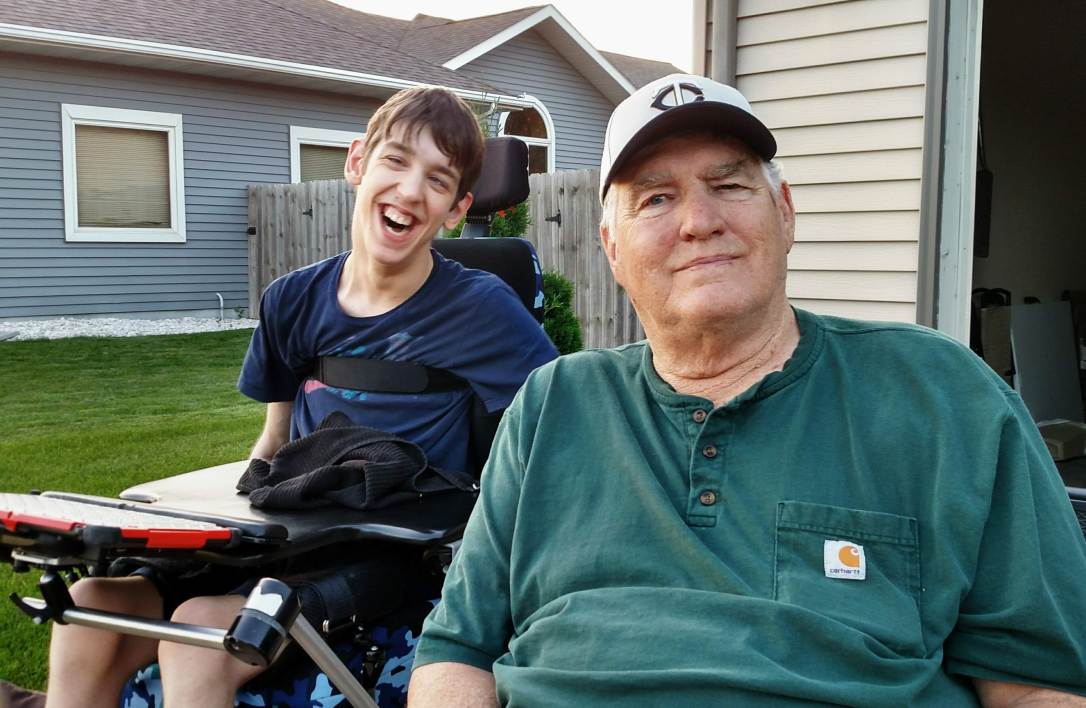 Justin with his grandpa