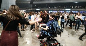 Justin dancing with others