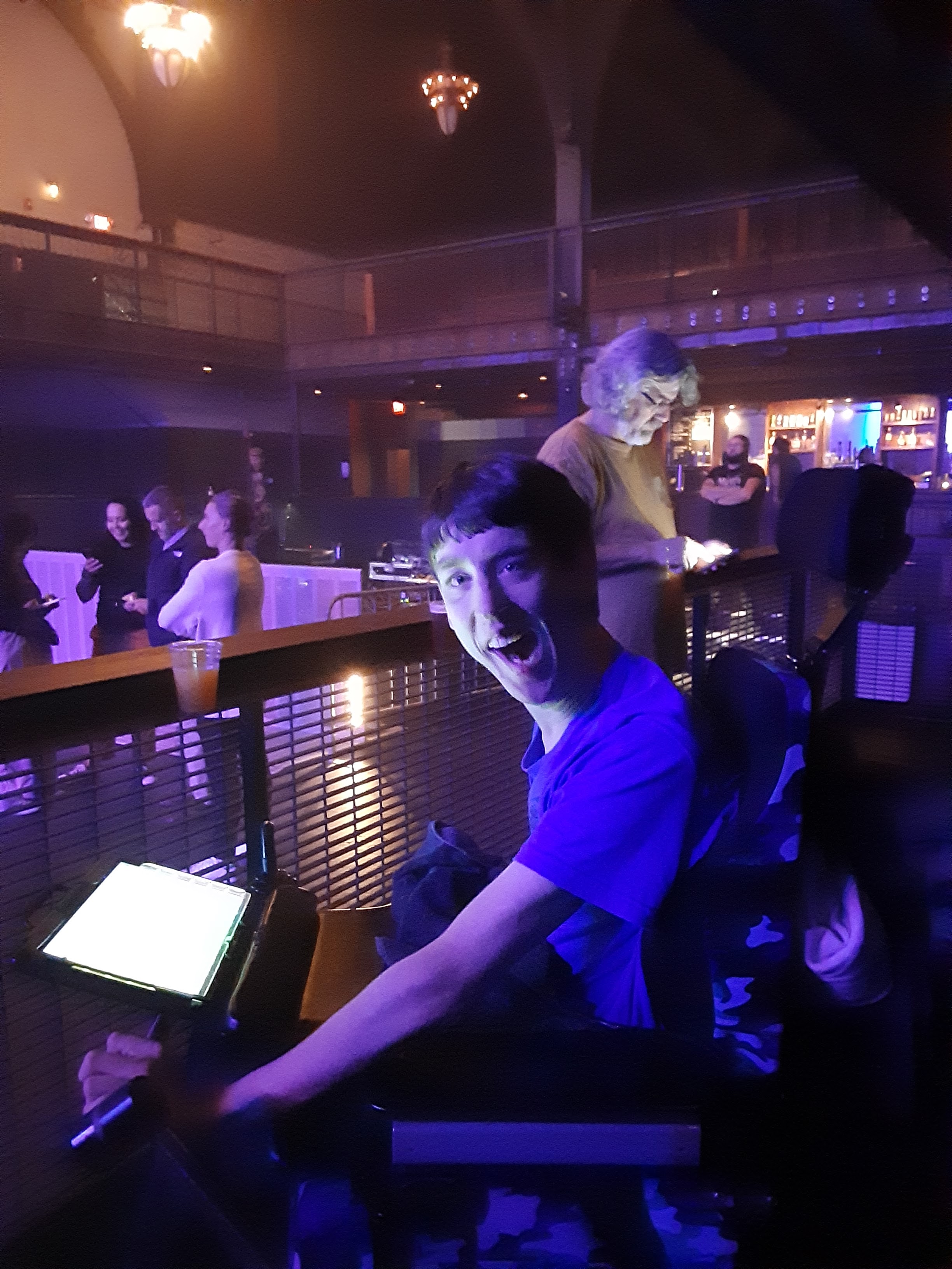 crowd at concert at the Union Transfer, purple lighting